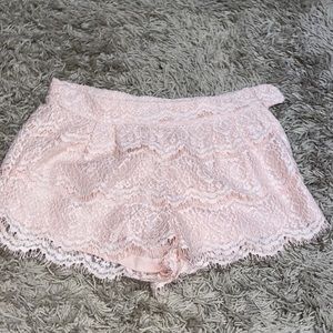 Forever 21 pink lace shorts